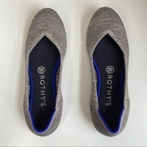 Rothy's round toe taupe heather flats size 7